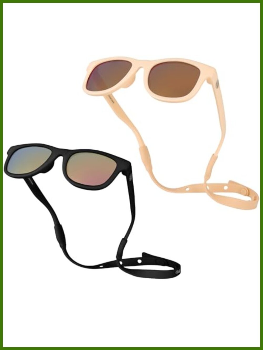 Polarized Baby Sunglasses with Strap Unbreakable Flexible Infant Toddler